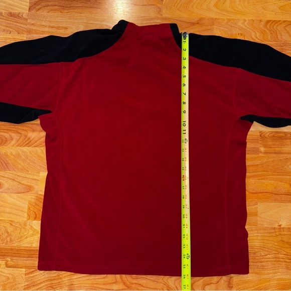 Vtg The North Face Red Burgundy 1/4 Zip Fleece Pullover Men’s Sz Med TNF Fleece - Picture 12 of 16